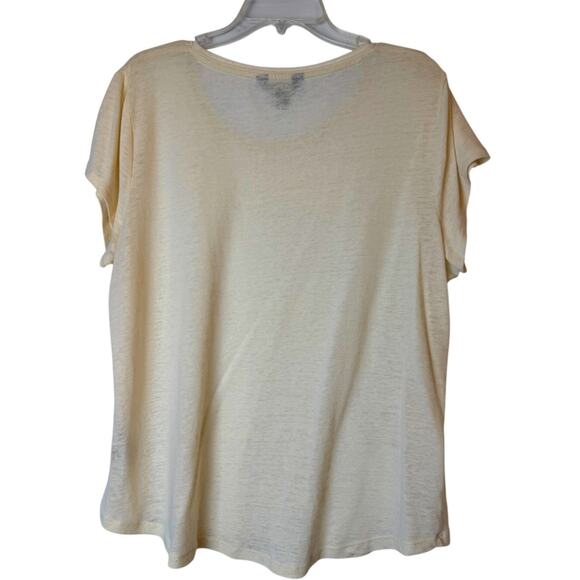 Simply Vera Linen Blend Knit Short Sleeve Top Size XXL - Picture 3 of 7
